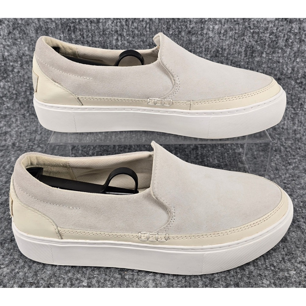 UGG Zilo Slip On Sneakers Women 7 Beige Suede Platform 1170553 Minimalist Shoes